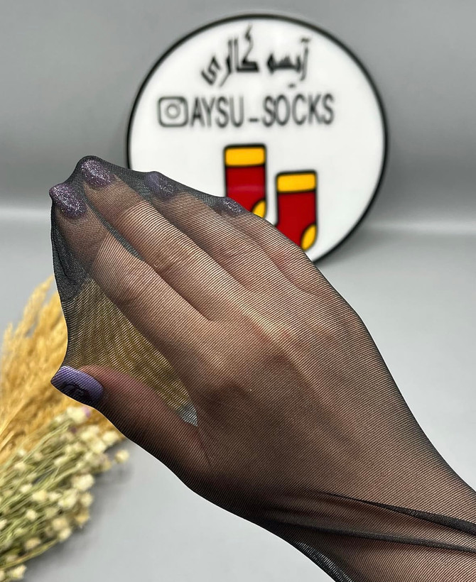 جوراب بلند زنانه کد ۲۱۲۵ (سفید و مشکی)